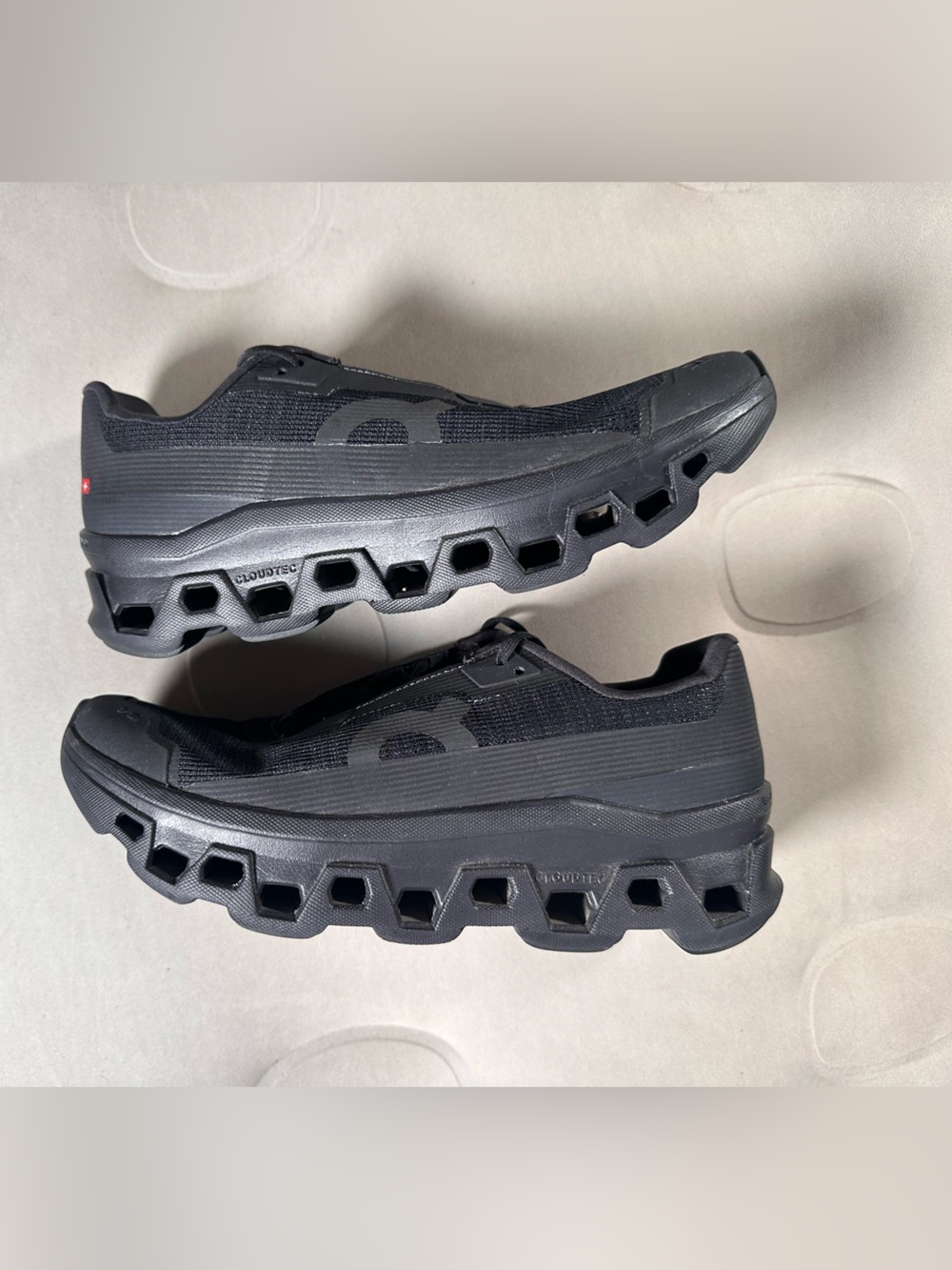 On Cloud Cloudmonster Void All Black Running Shoes Sneakers Women 9